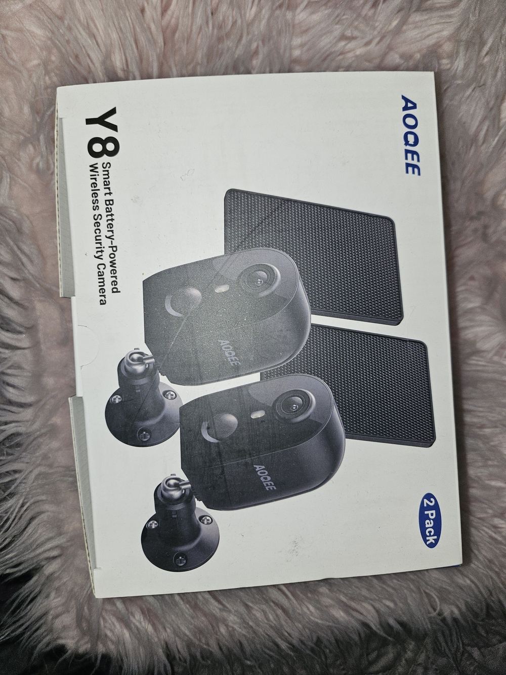 Cameras AOQEE Y8 Wireless Security Cameras - Black (2 Pack)